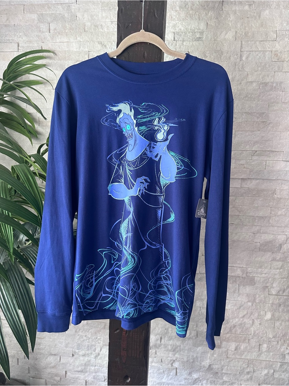 Disney Villian Hercules Blue Hades men’s long Sleeve Size XS New with Tag